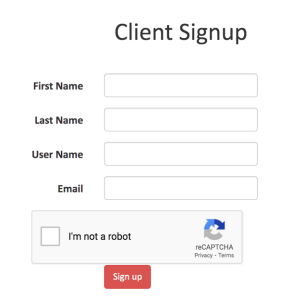 Getting Started Client Signup